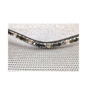 Haute qualité 8 mm cristal cuir sourcil bande équestre équitation concepteur noir marron vert foncé couleur vêtements occidentaux bottes de cheval - Product Image 1