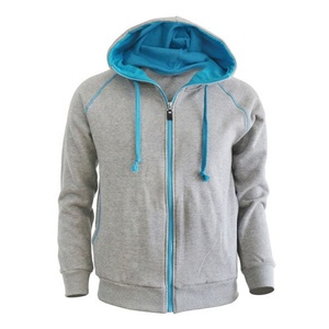 Sudadera con capucha gris de alta calidad para hombre, sudadera con foto personalizada, cuello de Polo, algodón transpirable, poliéster, logotipo OEM, forro de moda - Product Image 1