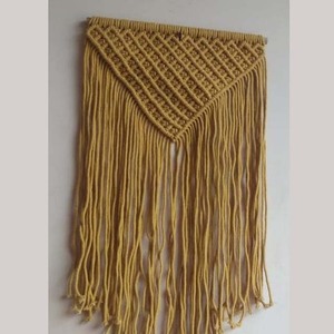 Tenture murale de couleur marron, tissage à la main, macramé, suspension murale élégante pour la décoration de la maison au meilleur prix - Product Image 1