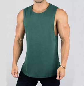 Vente en gros Débardeur de gym de qualité supérieure pour homme, logo personnalisé, anti-rétrécissement, respirant, tricoté, style décontracté, couleur personnalisée grande taille - Product Image 4