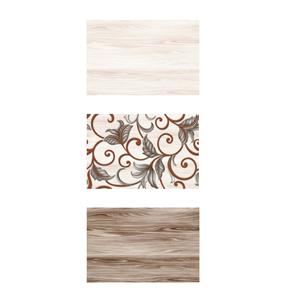 Carreaux muraux en céramique décoratifs couleur grise avec motif floral 300x450mm - Product Image 5