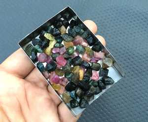 50 pièces de pierres précieuses naturelles en Tourmaline multiple, fabrication de bijoux de qualité supérieure, vente en gros brut non traité - Product Image 4