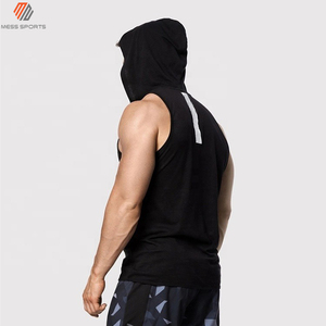 MESS SPORTS Camisetas sin Mangas con Capucha para Hombre, Chalecos Casuales, Ropa Deportiva Transpirable de Secado Rápido de Poliéster/Algodón - Product Image 3