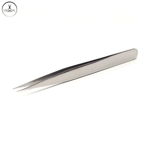 Pincettes professionnelles de maquillage pour les yeux, en acier inoxydable, finition miroir, application pour extensions de cils, vente en gros, lot de 50 pièces - Product Image 3