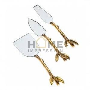 Ensemble de 3 pièces de couverts modernes faits à la main au design unique et élégant, grand ensemble de couverts pour la cuisine, accessoires et fournitures - Product Image 1