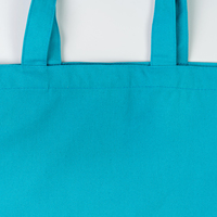 Bolsa de Lona Azul Cielo con Logotipo Personalizado, Tamaño Mediano, Reutilizable, para la Escuela, Lista para Enviar