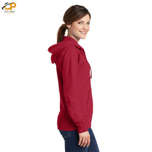 Venta al por mayor personalizado sudaderas con capucha de gran tamaño para las mujeres con cremallera ropa de calle con logotipo largo pulóver abrigo de invierno con cuello con capucha - Product Image 2