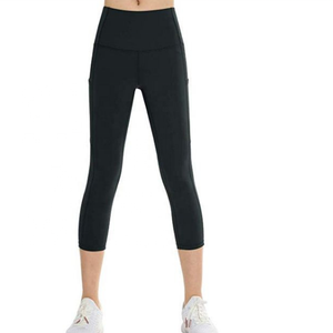 Mallas de cintura alta personalizadas para mujer, mallas para gimnasio, yoga, entrenamiento, deporte, cintura cruzada - Product Image 3