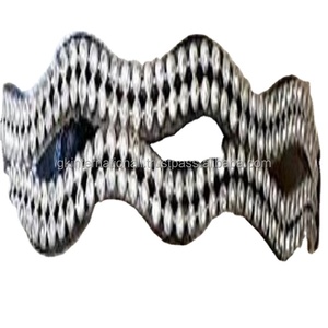 Bande de sourcils de cheval en cuir véritable transparent, DOUBLE ondulée, de luxe, haute qualité, 2 rangées, - Product Image 1