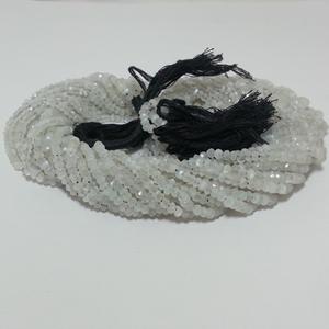 5mm 6mm naturel Siloni pierre de lune pierre à facettes Rondelle pierres précieuses perles brins cordes pour la fabrication de bijoux collier Bracelet réel - Product Image 2