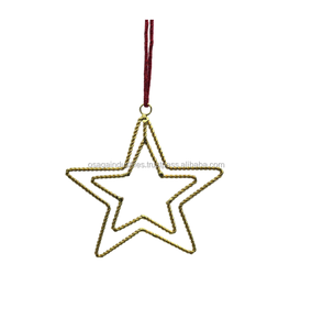 METAL NICKLE PLATED STAR WITH JINGLE BELL CHRISTMAS HANGING ORNAMENT IRON CHRISTMAS <b>TREE</b> DECORATION HOME DECOR - Product Image 3