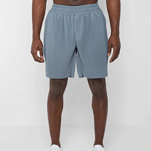 เสื้อยืดผ้าฝ้ายและกางเกงขาสั้นผ้าคอตตอนแบบมีโครงน้ำหนักเบาชุด2ชิ้นสำหรับผู้ชายใส่ออกกำลังกายสีพื้นพิมพ์โลโก้ได้ตามต้องการ - Product Image 5