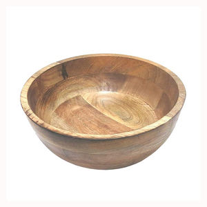 Bol de service pour hôtel et mariage, vente chaude, service de traiteur, service de fruits et de salades en bois de manguier, design luxueux - Product Image 1