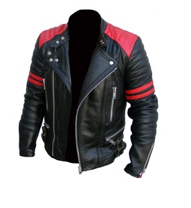 Veste de motard pour hommes, en cuir de vache, fermeture éclair, de haute qualité, disponible en toutes les couleurs - Product Image 1