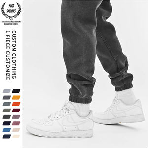 Pantalones deportivos informales para hombre, pantalones de chándal ligeros lavados oscuros, bordados, rectos medios, holgados, para entrenamientos de gimnasio, deportes al aire libre - Product Image 6