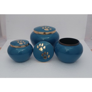 Urna para cenizas de mascotas Urnas con estampado de pata para animales Tamaño de metal Personalizado Precio al por mayor Suministros funerarios Urna Cremación para animales - Product Image 6