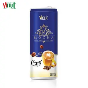 250ml VINUT Can (Tinned) Private Label Bulk Mocha Coffee Manufacturing Hight quality