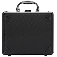 Mallette de rangement de montre pour hommes ou femmes, porte-documents en aluminium et métal à 8 fentes, or noir