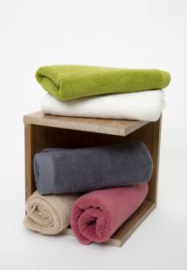 Serviette de bain en coton rose pâle, couleur unie, rectangulaire, tissée, pour usage domestique, taille adulte - Product Image 5