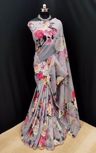 Banarasi Seda Jacquard Saree con Blusa Mujeres Desgaste Señoras Fiesta Festival Desgaste Diario Algodón Suave Seda Sari Venta al por mayor Precio Bajo ApparelGarment - Product Image 4