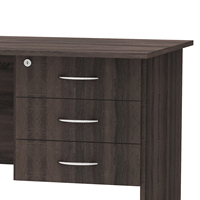 Leocos — bureau de bureau en forme de L, Design moderne, en bois blanc, haute technologie