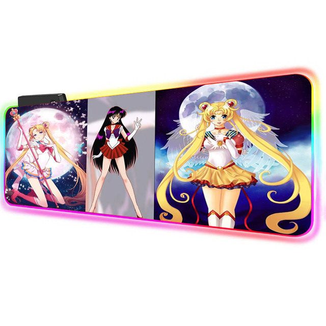Keyboard Mat Kawaii Girl Cute Pink Home Office Game Computer Desktop Anime Sailor Moon
