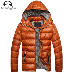 Premium Quality Men's Hooded Puffer Jacket Winter Warm Standard Thickness Casual Breathable Windproof Eco-Friendly Outerwear - Product Image 4