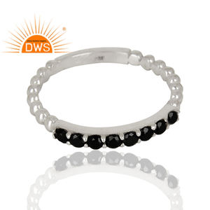 925พลอยโอนิกซ์สีดำแหวนเงินสเตอร์ลิงเป็นของขวัญสำหรับคอลเลกชันวินเทจของเธอ - Product Image 2