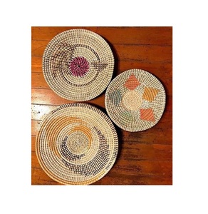 MULTI FARBE UND DESIGNS WAND HÄNGENDE DEKOR HAUS DEKOR SEA GRASS WALL HANGING PLATES DECOR