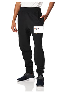 Joggers tissé inversée pour hommes, cordon de serrage 82% coton et 18% Polyester importé à la Machine de lavage du Bangladesh, avec Double Logo - Product Image 2