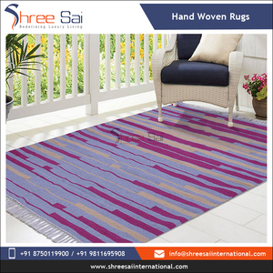 Meilleure vente 100% Jute et coton tapis tissés à la main multicolore brodé vendeur indien de la plus haute qualité pour pique-nique - Product Image 2