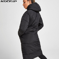 Abrigo Largo de Plumas para Mujer, Estilo Burbuja, Ecológico, Tallas Grandes, Impermeable, con Estampado Personalizado y Capucha Desmontable, Novedad de Invierno