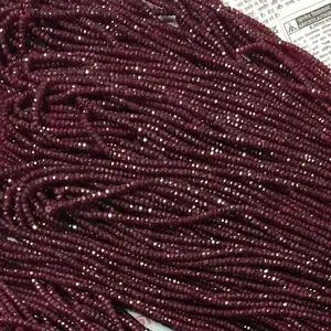 Natural Dyed Ruby Stone Faceted Rondelle Wholesale Loose Beads Strand from Gemstone Manufacturer buy online Shop Alibaba India