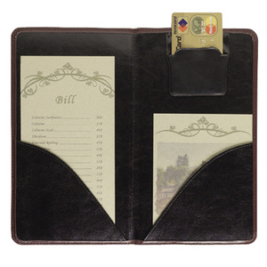 แฟ้มใส่บิลหนัง PU สำหรับร้านอาหารและโรงแรมยอดนิยม ดีไซน์สวยงาม ใช้สำหรับส่งใบเสร็จ - Product Image 3