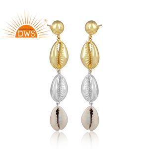 Boucles d'oreilles pendantes artisanales tendance 2026 en coquillages pour femme, bijoux fantaisie, cadeau pour elle, collection délicate - Product Image 2