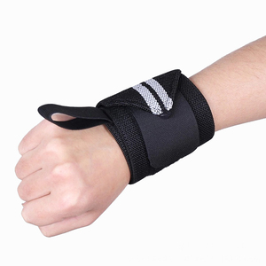Precio de fábrica ajustable Nylon gimnasia Fitness ejercicio muñequeras cómodo duradero con logotipo personalizable - Product Image 3