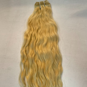 Meilleure qualité 100% indien Remy Extensions de cheveux ondulés bouclés 613 blonds alignés cuticules haut de gamme extensions de cheveux humains donneur unique - Product Image 3