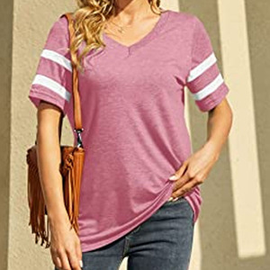 Camiseta de talla grande, camisetas informales de verano de alta calidad para mujer, camiseta de gran tamaño para mujer, camisetas de diseño personalizado con hombros caídos - Product Image 3