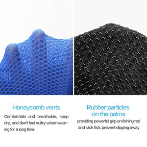 Gants de pêche antidérapants pour hommes et femmes, avec écran tactile, Flexible, Protection UV, 2 doigts coupés, - Product Image 3