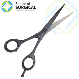 Professional Source Surgical Stainless Steel <b>Left</b>-<b>Handed</b> Barber <b>Scissors</b> Razor Edge 28 Teeth High Sharp Edges (Model B-EBT-184) - Product Image 1