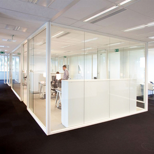 10mm 12mm Kính cường lực và nhôm phân vùng trong nhà gấp cửa có thể tháo rời tường Nhôm hồ sơ Hệ Thống Văn phòng - Product Image 1