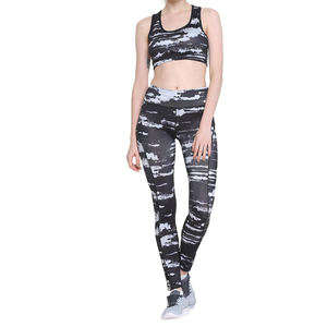 Ensemble de 2 pièces de leggings de yoga et de soutien-gorge de sport personnalisés - Extensible dans les quatre sens, respirant, respectueux de l'environnement, imprimé par sublimation - Product Image 4