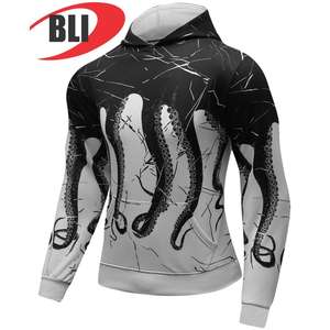 Sudadera con Capucha de Alta Calidad, de Algodón y Poliéster, con Diseño Completo por Sublimación, Sudadera Personalizada con Estampado por Sublimación para Hombre - Product Image 3