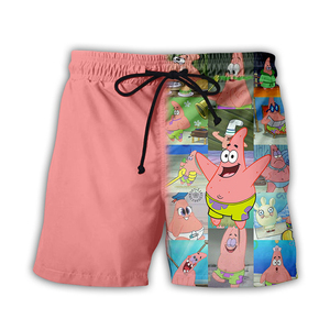 <b>Men's</b> SpongeBob Character Printed Board <b>Shorts</b> Quick Dry Drawstring Beach Swim Trunks Casual <b>Yellow</b> <b>Short</b> Pants - Product Image 3