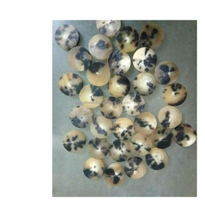 Botones de cuerno de búfalo negro Natural de la mejor calidad, estilo de vástago, Material de hueso de alta calidad, patrón, decoración de prendas, Cuentas planas - Product Image 1