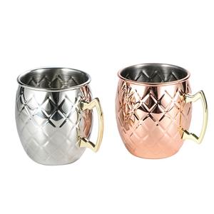 Tasse en cuivre Tasse à mule de Moscou 100% Tasse à café en cuivre pur Tasse à mule de Moscou élégante - Product Image 2