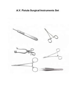 Juego de Instrumentos de Cirugía de Fístula A.V. de Acero Inoxidable - Herramientas Quirúrgicas Manuales, la Base de los Instrumentos Quirúrgicos - Product Image 2