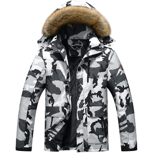 ผู้ชาย TE-7096 ฤดูหนาวเสื้อกันหนาวหิมะอบอุ่นHoodedทํางานOuterwearกันน้ํา 100% โพลีเอสเตอร์นอนวูฟเวนทอผ้ารุ่นซิปปิด - Product Image 1