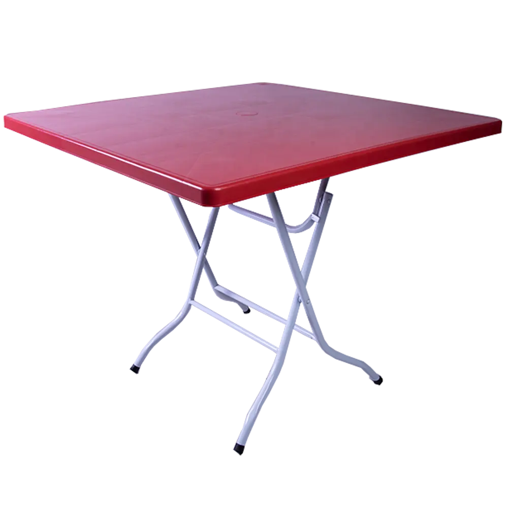 놀라운 정통 제조 3ft x 3ft 접이식 플라스틱 테이블 광장 플라스틱 테이블 야외 금속 테이블 스탠드