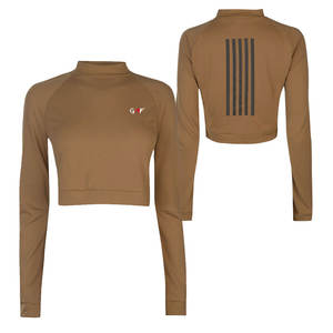 เสื้อครอปท็อปออกกำลังกายของผู้หญิง,เสื้อครอปพิมพ์โลโก้แฟชั่นใหม่ - Product Image 4